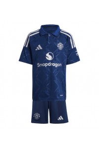 Fotbalové Dres Manchester United Dětské Venkovní Oblečení 2024-25 Krátký Rukáv (+ trenýrky)